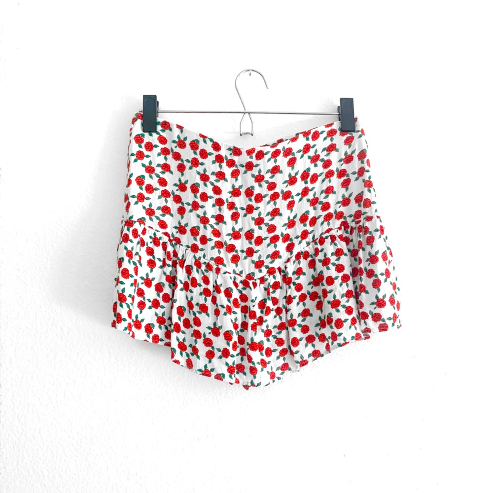 Zara printed flowy skort/skirt